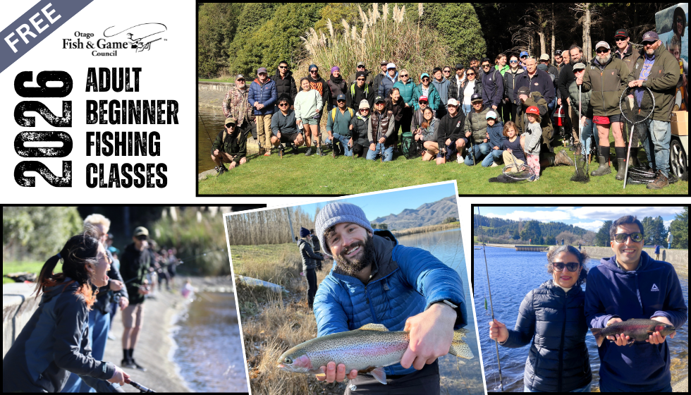Otago Fish & Game Council Beginner Adults Fishing Class 2026 - Wānaka hero image